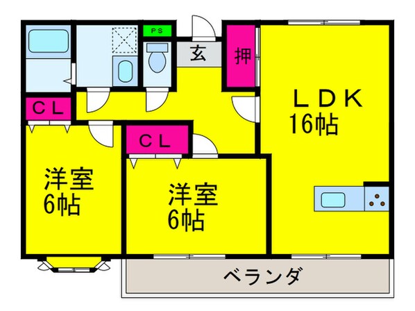 Ｆマンションの物件間取画像